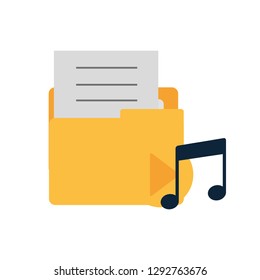 folder with objects isolated icon