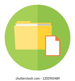 Folder office work trendy icon on white background for web graphic