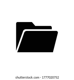 folder open button icon vector