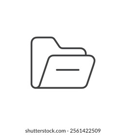 Folder open icon Vector logo set flat