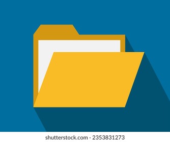 folder opened icon, linear, vector illustration 