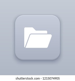 Folder, organization button, best vector on a gray background