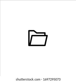 Folder outline icon illustration- Vector