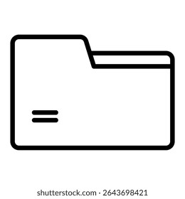 Folder outline icon. Simple vector icon design in outline style. Editable vector format