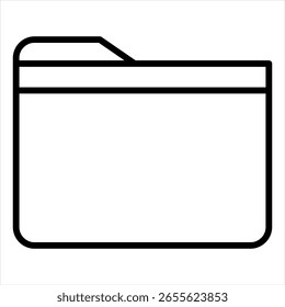 Ilustração do vetor de ícone de contorno de pasta