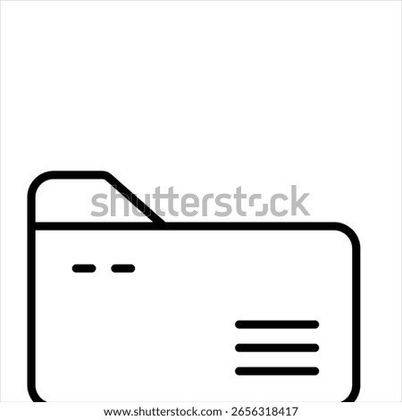 Folder Outline Icon Vector Illustration