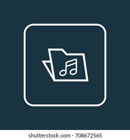 Folder Outline Symbol. Premium Quality Isolated Template  Element In Trendy Style.