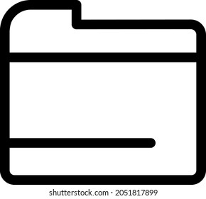 Folder Outline Vector Icon Design
