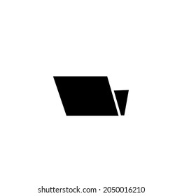 Folder outline vector icon. Documents transfer icon. Open file label. Flat simple line design illustration.