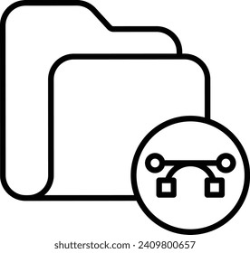 folder Outline vector illustration icon