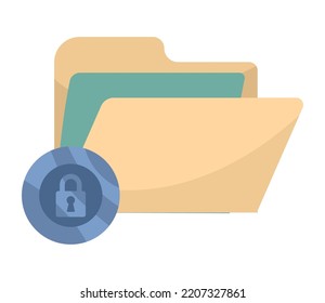 folder with padlock cyber security