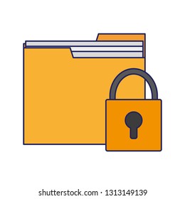 folder with padlock symbol