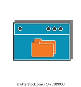 Folder page concept on white background. flat vector illustration for brochure.