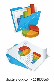 Folder And Papers With Charts