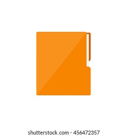 Folder with papers in a flat style. Vector illustration.