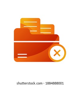 Folder and paperwork flat icon. Flat design icon ready to use for website, mobile app, presentation and any other projects.