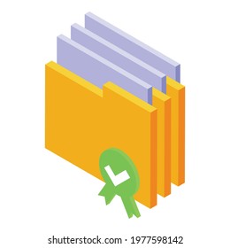 Folder password protection icon. Isometric of Folder password protection vector icon for web design isolated on white background