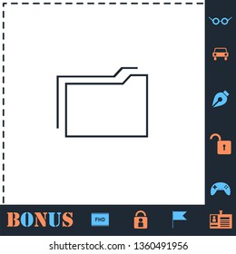 Folder. Perfect icon with bonus simple icons