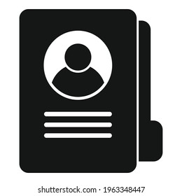 Folder personal traits icon. Simple illustration of Folder personal traits vector icon for web design isolated on white background