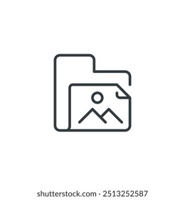 Folder Photo icon, vector illustration