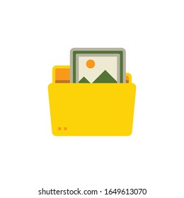 Folder picture filled outline icon. vector illustration. Editable stroke. Outline icons suitable for web, infographics, interface and apps.