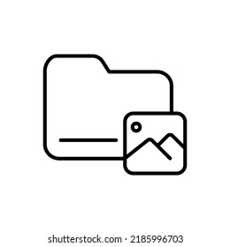 Ordnersymbol, Bild, Galerie, Fotoalbumsymbol, Vektorgrafik