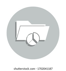 carpeta, pie, guardar icono de identificador de proyecto. Glifo simple, vector plano de iconos de negocio para ui y ux, sitio web o aplicación móvil