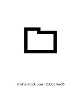 folder pixel perfect icon design. Flat style design isolated on white background. Vector illustration