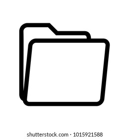 folder plain icon line art style