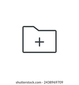 Folder plus icon, vector illustration