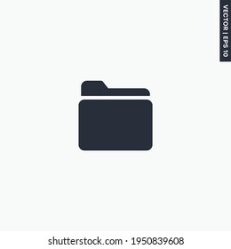 Folder, premium quality flat icon. Vector logo concept for web graphics, EPS 10 