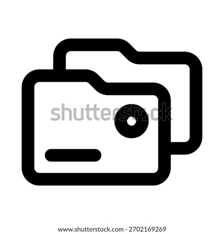 Folder Professional Line Icon. Modern vector illustration representing file organization, storage, documents, and digital management.
