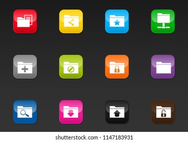 folder professional web icons for your design