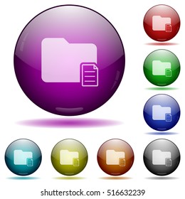 Folder properties color glass sphere buttons with sadows.