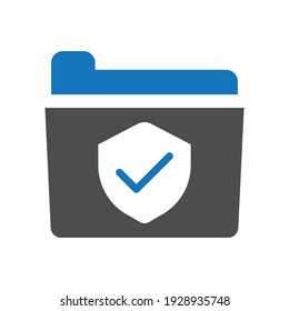 Folder protect icon.file,protect (vector illustration)