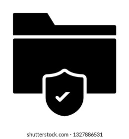 folder protection glyph icon 