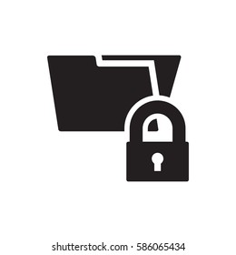folder protection icon illustration isolated vector sign symbol