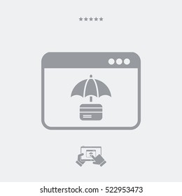 Folder protection - Vector web icon