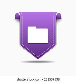 Folder Purple Vector Icon Design