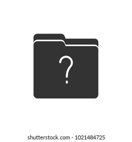 folder question glyph icon