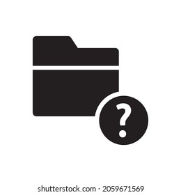 Folder question icon sign symbol