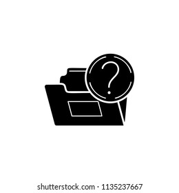 folder with a question icon vector