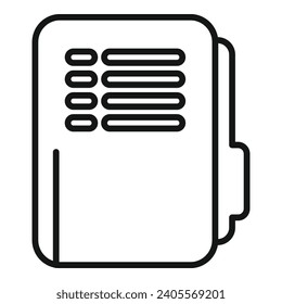 Folder record keep icon outline vector. Document balance. Remote job