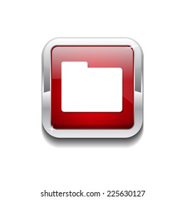 Folder Red Vector Icon Button