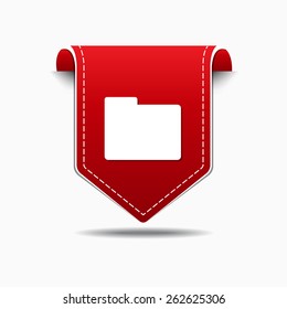 Folder Red Vector Icon Design