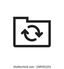 Folder Refresh Reload Renew Sync Synchronize Update Icon. Vector icon