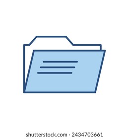 Folder related vector icon. Isolated on white background. Vector illustration