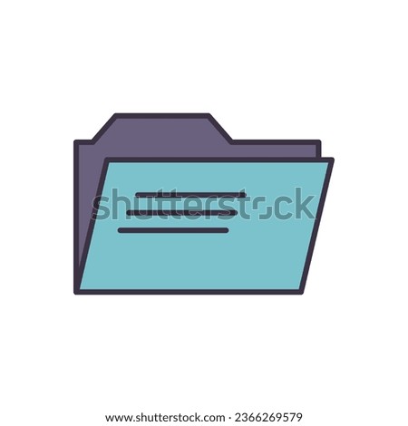 Folder related vector icon. Isolated on white background. Vector illustration