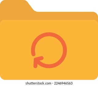 folder reload refresh vector flat illustration