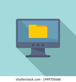 Folder remote access icon. Flat illustration of Folder remote access vector icon for web design